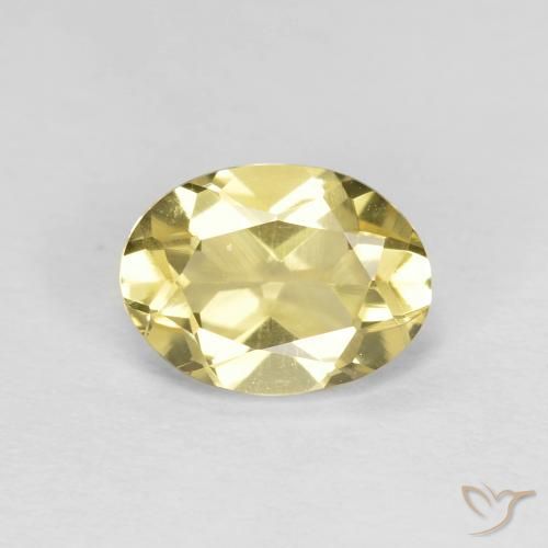 1.15ct 天然 浅拉古纳黄 绿柱石, 椭圆形, VVS-VS