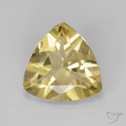 1.32ct 天然 暖黄 绿柱石, 胖三角形, VVS-VS