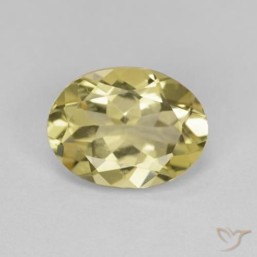 1.58ct 天然 中黄色 绿柱石, 椭圆形, VS