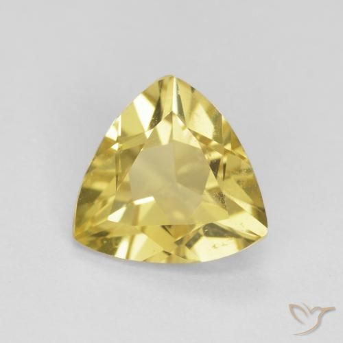 0.96ct 天然 第戎黄 绿柱石, 胖三角形, VS