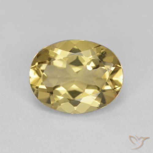 2.24ct 天然 中黄色 绿柱石, 椭圆形, VS