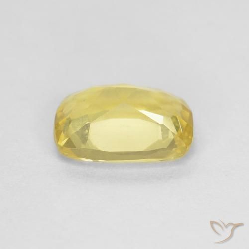 0.75克拉天然黄色绿柱石，垫形剪裁，6.9×5毫米，VS