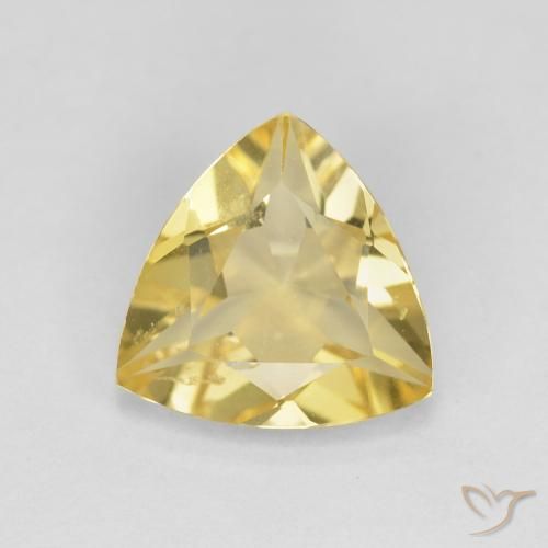 1.38ct 天然 浅金黄色 绿柱石, 胖三角形, VS