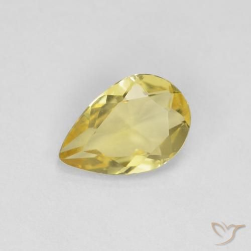 0.50ct 天然 淡蜜黄色 绿柱石, 梨形, VS