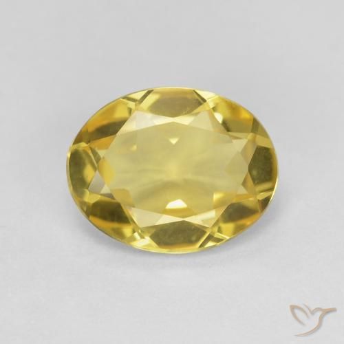 1.55ct 天然 中黄色 绿柱石, 椭圆形, VS