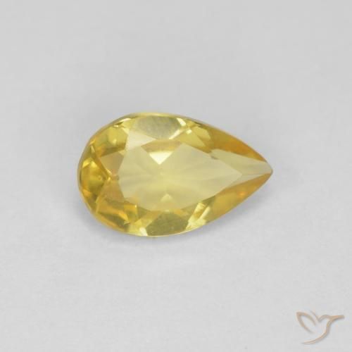 0.78ct 天然 浅金黄色 绿柱石, 梨形, VVS-VS