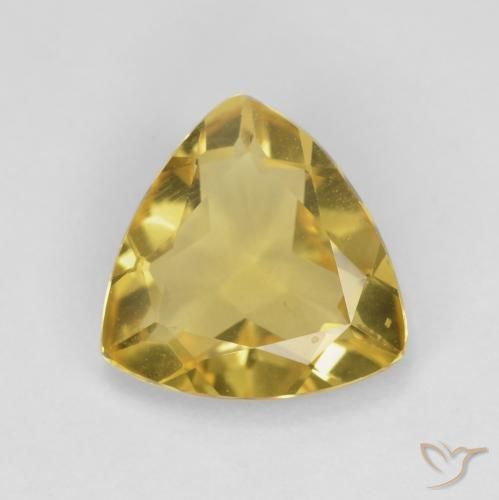 1.83ct 天然 中黄色 绿柱石, 胖三角形, VVS-VS