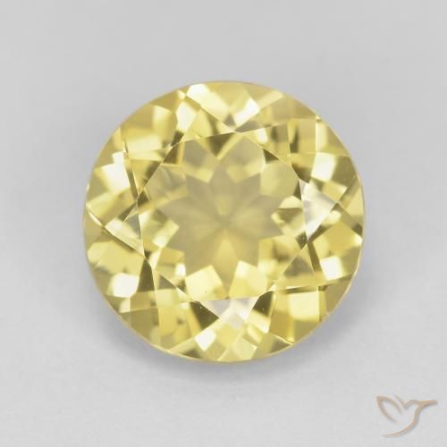 2.35ct 天然 中浅黄色 绿柱石, 圆形的, VVS