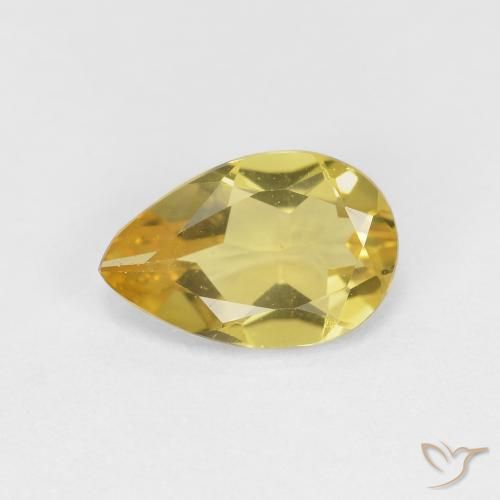 1.02ct 天然 淡黄色 绿柱石, 梨形, VVS