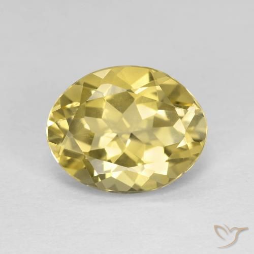 3.00ct 天然 Medium Light-Yellow 绿柱石, 椭圆形, VVS