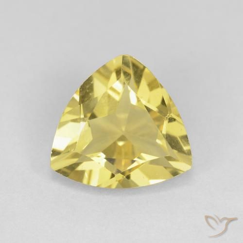 1.41ct 天然 中浅黄色 绿柱石, 胖三角形, VVS