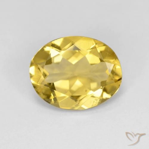 2.87ct 天然 中黄色 绿柱石, 椭圆形, VVS-VS