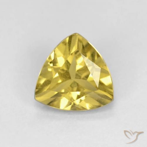 1.08ct 天然 中黄色 绿柱石, 胖三角形, VVS-VS