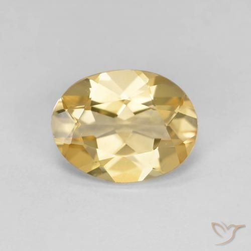 1.58ct 天然 金色 绿柱石, 椭圆形, VS