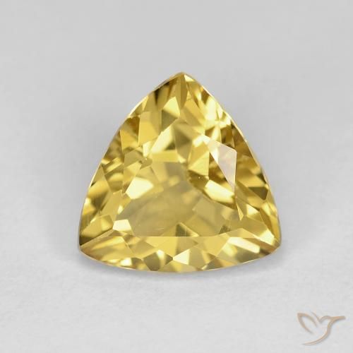2.07ct 天然 浅金色 绿柱石, 胖三角形, VVS-VS