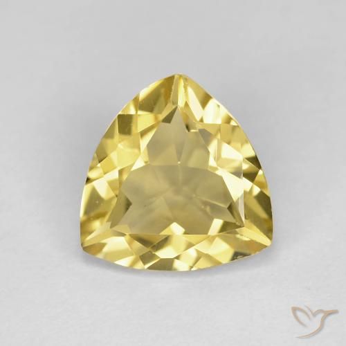 1.90ct 天然 浅金色 绿柱石, 胖三角形, VVS-VS