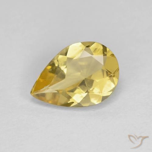 0.98ct 天然 淡黄色 绿柱石, 梨形, VVS-VS