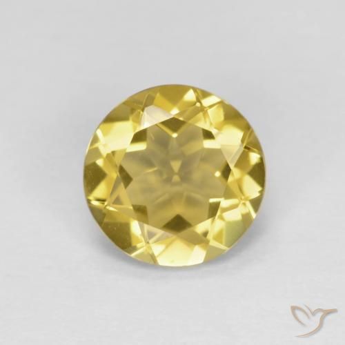 1.09ct 天然 浅金黄色 绿柱石, 圆形的, VVS-VS