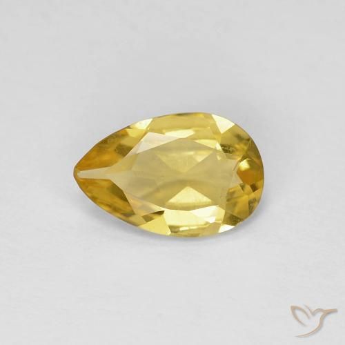 0.85ct 天然 浅金黄色 绿柱石, 梨形, VVS-VS