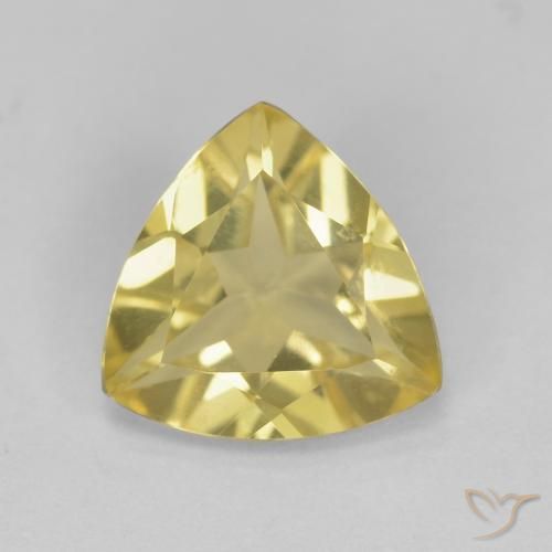 1.25ct 天然 土黄色 绿柱石, 胖三角形, VVS-VS