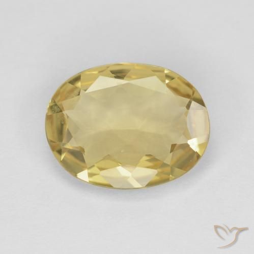 2.16ct 天然 中黄色 绿柱石, 椭圆形, VVS