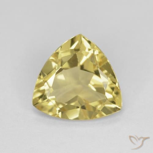 1.77ct 天然 中黄色 绿柱石, 胖三角形, VVS