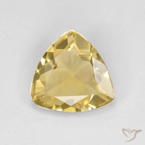 1.54ct 天然 浅金色 绿柱石, 胖三角形, VVS