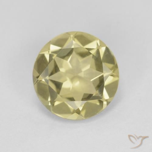 1.70ct 天然 中黄色 绿柱石, 圆形的, VVS
