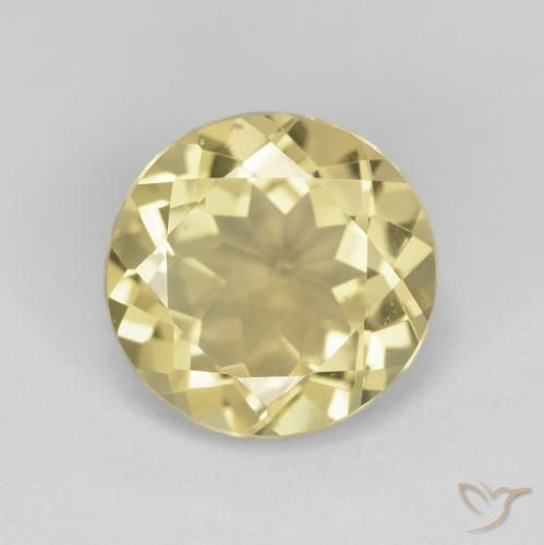 2.37ct 天然 非常浅的第戎黄 绿柱石, 圆形的, VVS