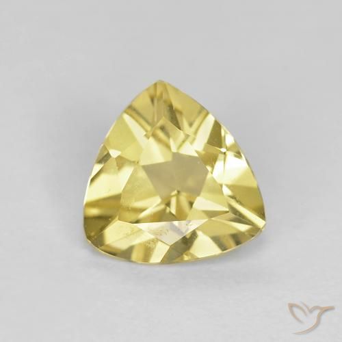 0.98ct 天然 土黄色 绿柱石, 胖三角形, VS