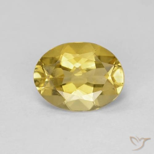 1.74ct 天然 第戎黄 绿柱石, 椭圆形, VS