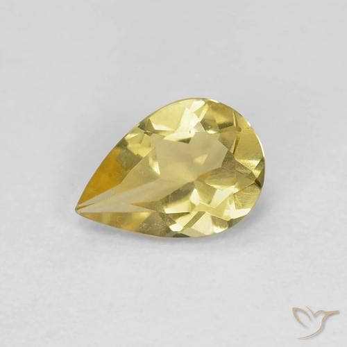 0.52ct 天然 第戎黄 绿柱石, 梨形, VS