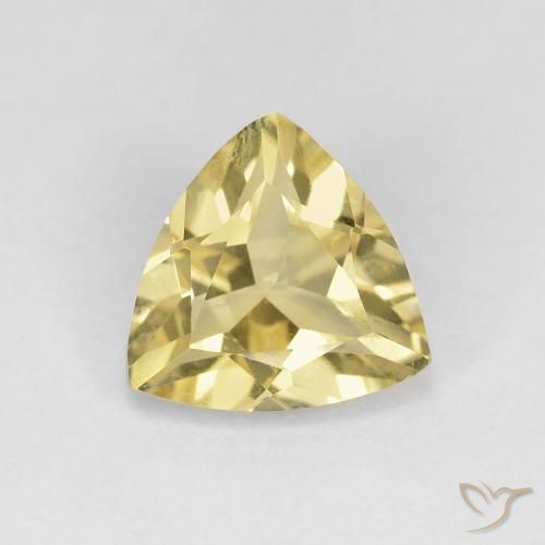 1.34ct 天然 暖黄 绿柱石, 胖三角形, VS
