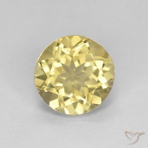 1.46ct 天然 浅金黄色 绿柱石, 圆形的, VVS