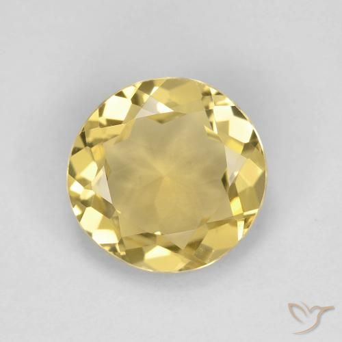 2.35ct 天然 浅金黄色 绿柱石, 圆形的, VVS