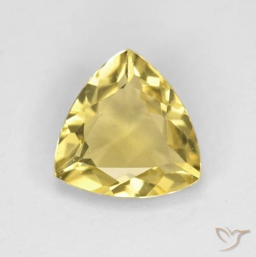 1.72ct 天然 浅金色 绿柱石, 胖三角形, VVS