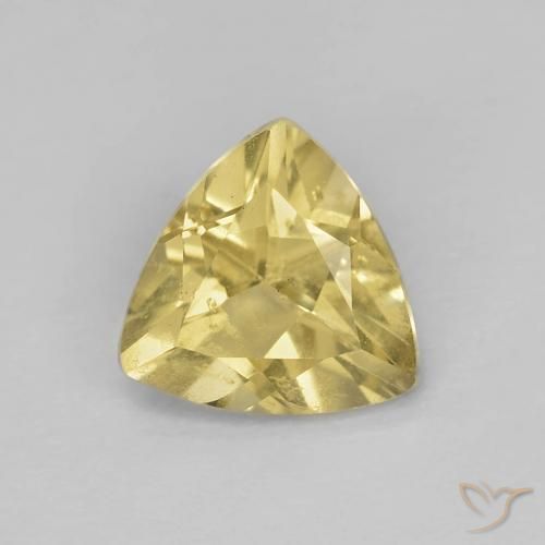 0.85ct 天然 暖黄 绿柱石, 胖三角形, VS