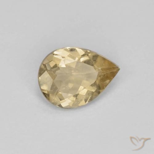 0.54ct 天然 金色 绿柱石, 梨形, VS