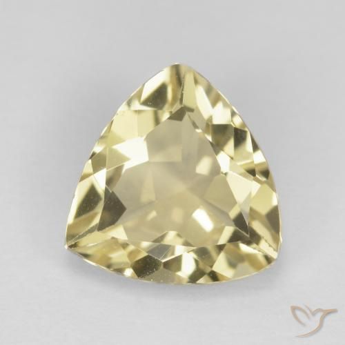 1.87ct 天然 中黄色 绿柱石, 胖三角形, VVS-VS