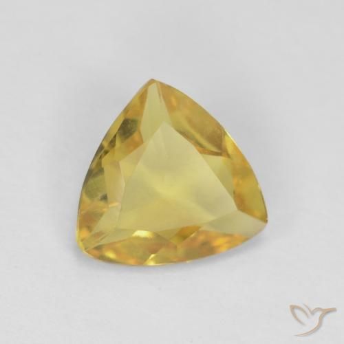 0.85ct 天然 皇家黄 绿柱石, 胖三角形, VVS-VS