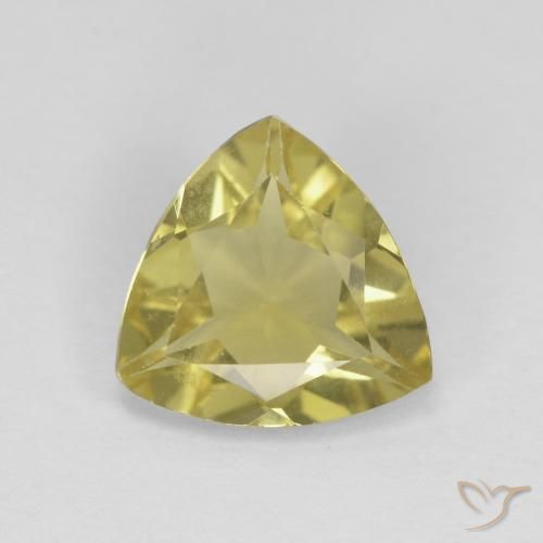 1.25ct 天然 中黄色 绿柱石, 胖三角形, VVS-VS