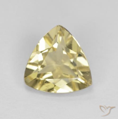 1.39ct 天然 Medium Light-Yellow 绿柱石, 胖三角形, VVS-VS