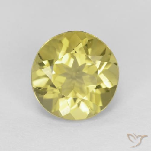 1.93ct 天然 中黄色 绿柱石, 圆形的, VVS-VS