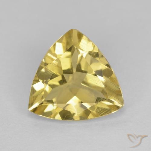 1.86ct 天然 浅金黄色 绿柱石, 胖三角形, VVS