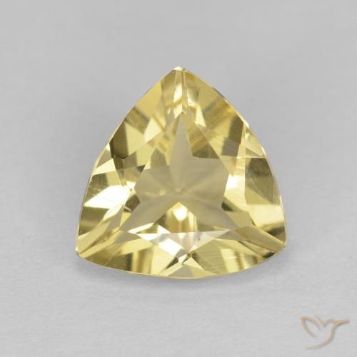 1.34ct 天然 淡黄色 绿柱石, 胖三角形, VVS