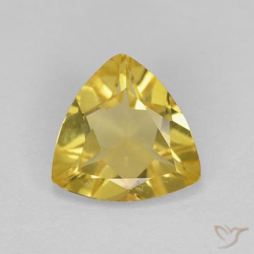 1.18ct 天然 中黄色 绿柱石, 胖三角形, VVS