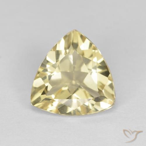1.83ct 天然 淡黄色 绿柱石, 胖三角形, VVS
