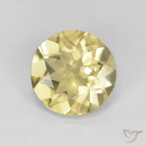 1.98ct 天然 浅土黄色 绿柱石, 圆形的, VVS-VS