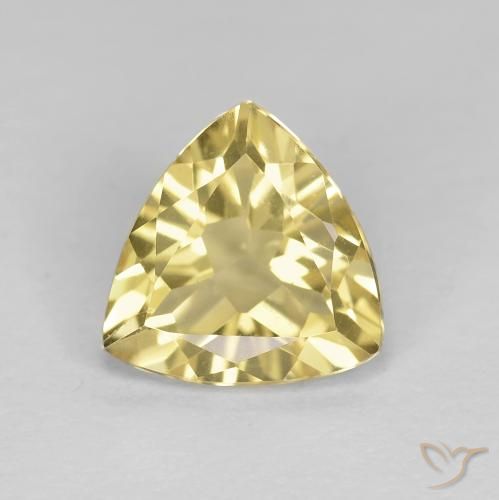 1.83ct 天然 淡黄色 绿柱石, 胖三角形, VVS