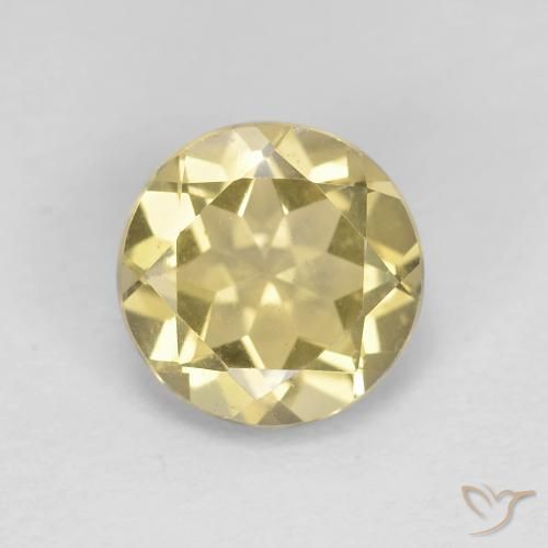 1.74ct 天然 土黄色 绿柱石, 圆形的, VS